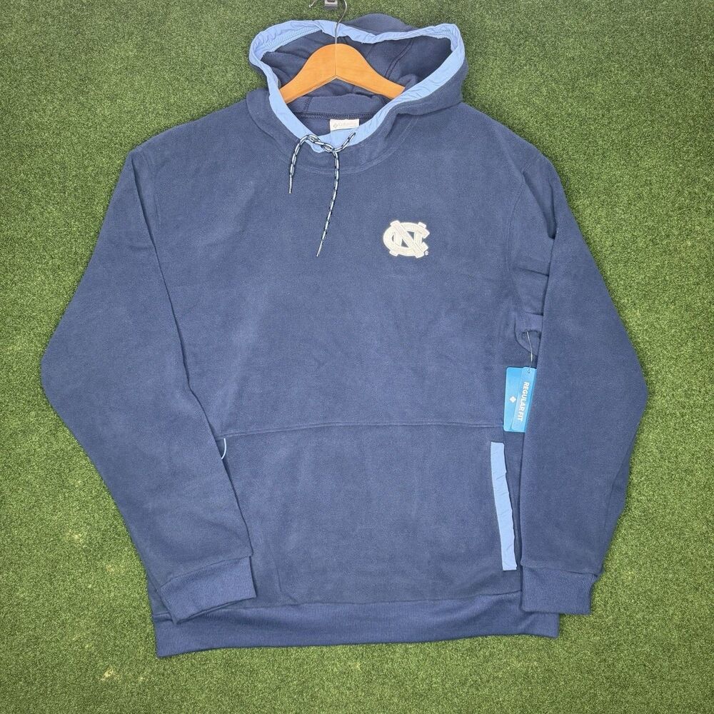 Sz L Columbia UNC Tar Heels Flanker Fleece Hoodie Men’s NWT MSRP $80